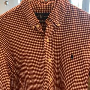 Ralph Lauren Custom Fit Gingham Oxford Button Down